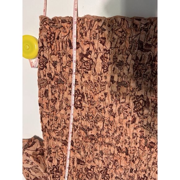 NWT Free People Smock It To Me Mini Dress Women's Small Apricot Combo bodycon - Picture 12 of 12